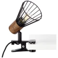Lampka stołowa z klipsem MANAMA Czarna | Brąz E14 Brilliant 78101/76 | 4004353355141 noxbox lampynox www.lampynox.pl