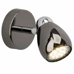 MILANO Czarny | Chrom LED 3W 3000K Kinkiet ruchomy Brilliant G21710/76