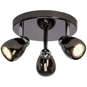 MILANO Czarny | Chrom LED 3x3W 3000K Spot Brilliant G21734/76