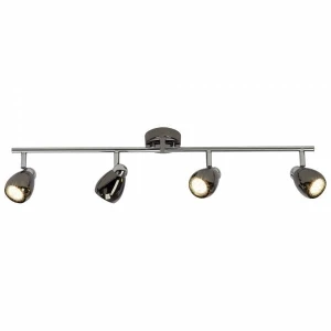 MILANO Czarny | Chrom LED 4x3W 3000K Spot Brilliant G21732/76