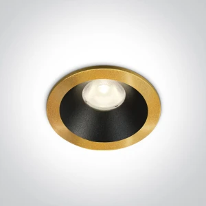 Armu Brąz | Czarny LED 8W 3000K Oczko sufitowe One Light 10108D/BS/W
