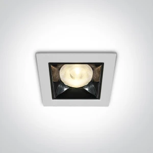 Apollonas Biały | Czarny LED 6W CRI90 3000K Oczko sufitowe One Light 50106B/W/W