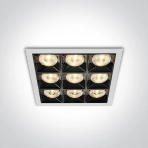 Dorkada Biały | Czarny LED 36W CRI90 3000K Oprawa wpuszczana One Light 50906B/W/W
