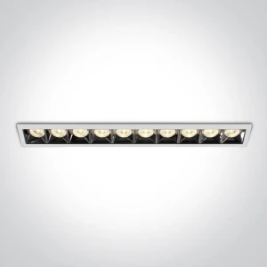 NOXBOX Biały | Czarny LED 40W CRI90 3000K Oprawa wpuszczana One Light 50006B/W/W