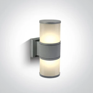 Lauria K2 Szara Góra-Dół 2xE27 IP54 Kinkiet zewnętrzny One Light 67098/G