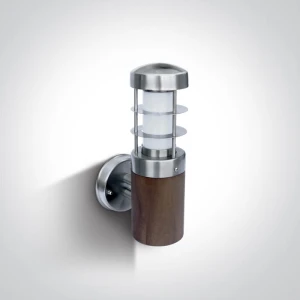 Amfithea Brąz | Inox E27 IP44 Kinkiet zewnętrzny One Light 67286