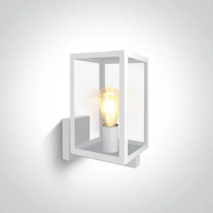 Gabbia K Biała wys. 30cm. E27 IP43 Kinkiet zewnętrzny One Light 67406C/W
