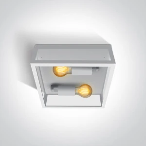 Gabbia P Biała szer. 28cm. 2xE27 IP43 Zewnętrzna lampa sufitowa One Light 67406D/W