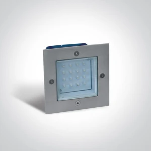 Alfios Inox Szczotkowany LED 1,6W Czerwony IP54 Oczko wpuszczane zewnętrzne schodowe, elewacyjne One Light 68001/R