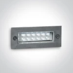 Salmoni Inox Szczotkowany LED 1,2W Czerwony IP54 Lampa wpuszczana zewnętrzna schodowa, elewacyjna One Light 68002/R 