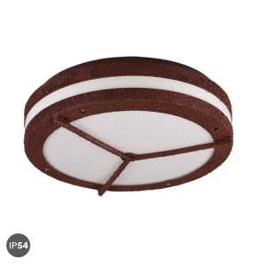 MURRAY Rdzawa miedź śr. 30cm. 2xE27 IP54 Plafon zewnętrzny Trio 676160224