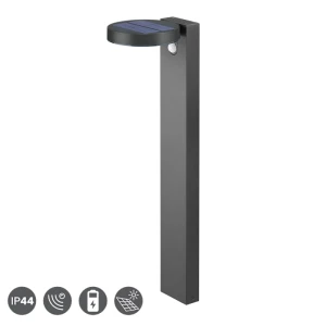 POSADAS Antracyt LED 4,5W Czujnik ruchu i zmierzchu, Zasilanie solarne 3000K IP44 Lampa ogrodowa stojąca RL R42251142
