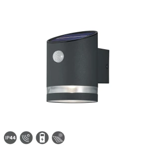 SALTA Antracyt LED 3W Czujnik ruchu i zmierzchu, Zasilanie solarne 3000K IP44 Kinkiet zewnętrzny RL R22231142