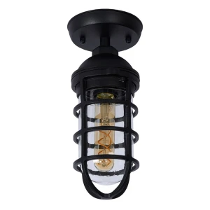 LIMAL Czarna E27 IP44 Lampa sufitowa zewnętrzna Lucide 11875/01/30