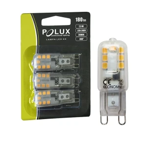 Trójpak LED POLUX G9 2,5W SMDWW 180lm 3000K economy 306784