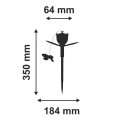Lampa solarna Tulipan z motylem SG3A3T POLUX 300614  5901508300614 lampynox noxbox www.lampynox.pl 2.jpg