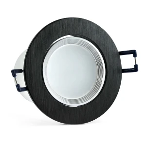 Oprawa podtynkowa LED  MOON 3000K OLAL-A1X4WWAB 6W 470lm 90° okrągła czarna szczotkowana