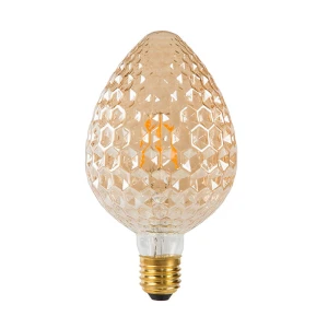 Annanas LED Amber 6W 2200K Barwa ciepła E27 Żarówka filament Lucide 80105/06/62