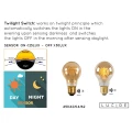 Żarówka filament LED z czujnikiem zmierzchu spirala Amber 4W 2200K Barwa ciepła E27 Lucide 490420462  5411212491305 lampynox noxbox www.lampynox.pl 6.jpg