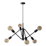 LESTER regulowana Czarna 6xE27 Lampa wisząca Lucide 21424/06/30