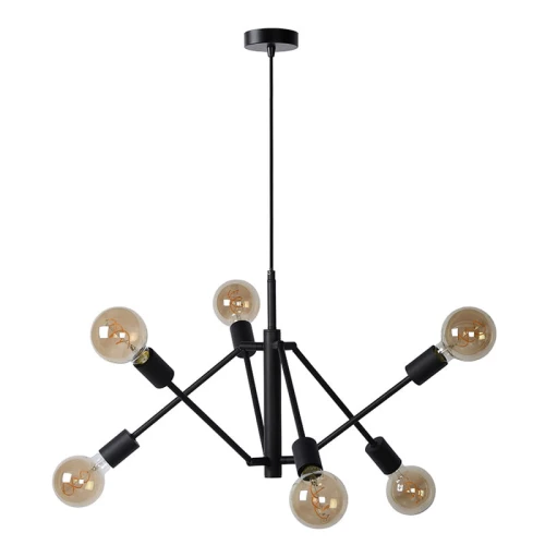 Lampa wisząca LESTER regulowana Czarna 6xE27 Lucide 214240630  5411212211330 lampynox noxbox www.lampynox.pl 1.jpg