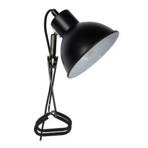 MOYS z zaciskiem mocującym Czarna E27 Lampka stołowa Lucide 45987/01/30