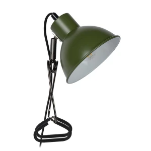 MOYS z zaciskiem mocującym Zielona E27 Lampka stołowa Lucide 45987/01/33