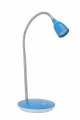 Lampka biurkowa ANTHONY Chrom/Niebieski LED 2.4W 3000K z włącznikiem w obudowie Brilliant G92935/03 | 4004353175459 noxbox lampynox www.lampynox.pl