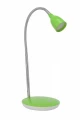 Lampka biurkowa ANTHONY Chrom/Zielony LED 2.4W 3000K z włącznikiem w obudowie Brilliant G92935/04 | 4004353175466 noxbox lampynox www.lampynox.pl