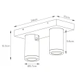 Spot łazienkowy TAYLOR Czarny ściemnialny LED DIM 2x5W CRI95 2200K3000K GU10 IP44 Lucide 099301030  5411212092632 lampynox noxbox www.lampynox.pl 7.jpg