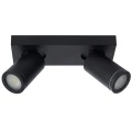 Spot łazienkowy TAYLOR Czarny ściemnialny LED DIM 2x5W CRI95 2200K3000K GU10 IP44 Lucide 099301030  5411212092632 lampynox noxbox www.lampynox.pl 1.jpg