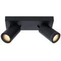 Spot łazienkowy TAYLOR Czarny ściemnialny LED DIM 2x5W CRI95 2200K3000K GU10 IP44 Lucide 099301030  5411212092632 lampynox noxbox www.lampynox.pl 2.jpg