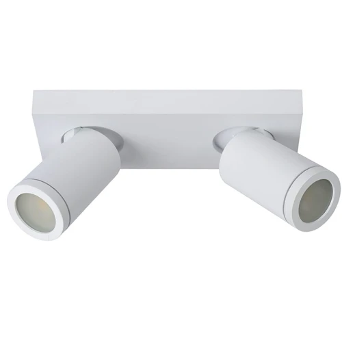 Spot łazienkowy TAYLOR Biały ściemnialny LED DIM 2x5W CRI95 2200K3000K GU10 IP44 Lucide 099301031  5411212092649 lampynox noxbox www.lampynox.pl 1.jpg