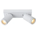 Spot łazienkowy TAYLOR Biały ściemnialny LED DIM 2x5W CRI95 2200K3000K GU10 IP44 Lucide 099301031  5411212092649 lampynox noxbox www.lampynox.pl 2.jpg