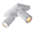 Spot łazienkowy TAYLOR Biały ściemnialny LED DIM 2x5W CRI95 2200K3000K GU10 IP44 Lucide 099301031  5411212092649 lampynox noxbox www.lampynox.pl 3.jpg