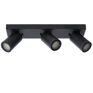 TAYLOR Czarny ściemnialny LED DIM 3x5W CRI95 2200K/3000K GU10 IP44 Spot łazienkowy Lucide 09930/15/30