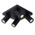 Spot łazienkowy TAYLOR Czarny ściemnialny LED DIM 4x5W CRI95 2200K3000K GU10 IP44 Lucide 099302030  5411212092670 lampynox noxbox www.lampynox.pl 2.jpg