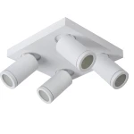TAYLOR Biały ściemnialny LED DIM 4x5W CRI95 2200K/3000K GU10 IP44 Spot łazienkowy Lucide 09930/20/31
