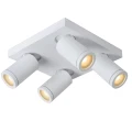 Spot łazienkowy TAYLOR Biały ściemnialny LED DIM 4x5W CRI95 2200K3000K GU10 IP44 Lucide 099302031  5411212092687 lampynox noxbox www.lampynox.pl 2.jpg
