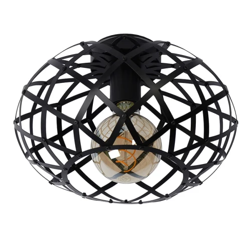 Lampa sufitowa WOLFRAM Czarna śr. 30cm. E27 Lucide 211173030  5411212211309 lampynox noxbox www.lampynox.pl 1.jpg
