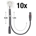 Oczka sufitowe COSA Stalowy/Zimny biały LED 10x0.45W 6500K Brilliant G03093/82  | 4004353047398 noxbox lampynox www.lampynox.pl