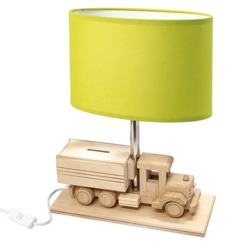 Lampka stołowa dziecięca Ciężarówka - Skarbonka 411.24.25 E27 Hellux | 5902041389555 noxbox lampynox www.lampynox.pl