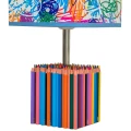 Lampka stołowa dziecięca Kolorowe Kredki E27 Hellux | noxbox lampynox www.lampynox.pl