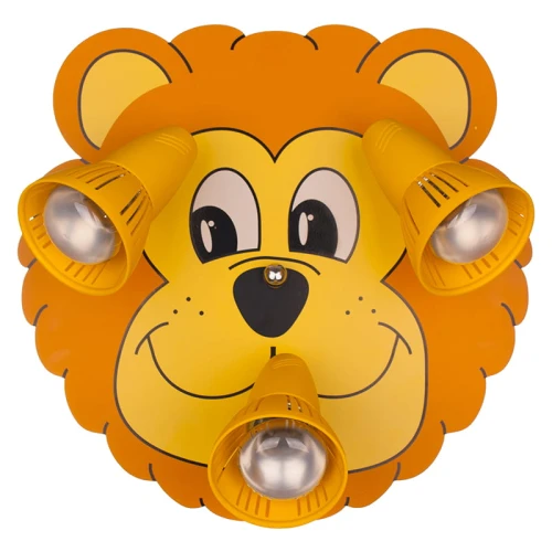 Kinkiet ścienny dziecięcy Lew 3xE14 Hellux 524.54.17 | 5902041389722 noxbox lampynox www.lampynox.pl