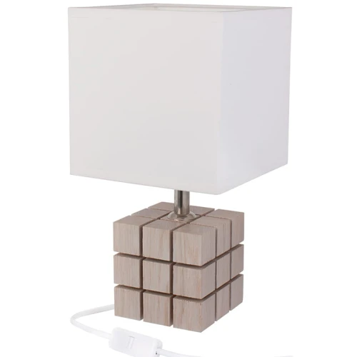 Lampka stołowa Rubi bielony E27 Hellux | 5902041389067 noxbox lampynox www.lampynox.pl