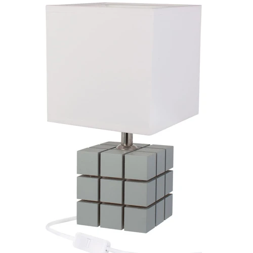 Lampka stołowa Rubi szary E27 Hellux 411.34.12 | noxbox lampynox www.lampynox.pl