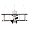 Lampa wisząca dziecięca Samolot duży E27 Hellux 104.11.39 | 5902041385908 noxbox lampynox www.lampynox.pl