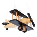 Lampa wisząca dziecięca Samolot E27 Hellux 104.10.19 | 5902041386103 noxbox lampynox www.lampynox.pl