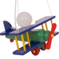 Lampa wisząca dziecięca Samolot E27 Hellux 104.10.08 | 5902041386141 noxbox lampynox www.lampynox.pl