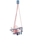 Lampa wisząca dziecięca Samolot E27 Hellux 104.10.26 | 5902041386097 noxbox lampynox www.lampynox.pl